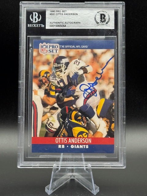 1990 Pro Set Ottis Anderson Autograph Card - Curators Corner LLC