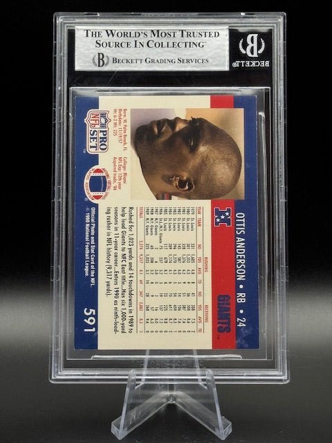 1990 Pro Set Ottis Anderson Autograph Card - Curators Corner LLC