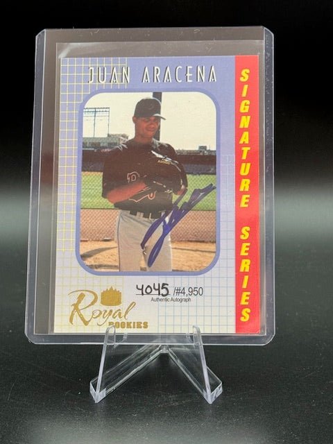 2000 Royal Rookies Signature Series Juan Aracena Rookie Card Numbered 4045/4950 - Curators Corner LLC