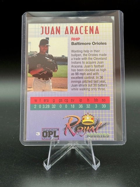 2000 Royal Rookies Signature Series Juan Aracena Rookie Card Numbered 4045/4950 - Curators Corner LLC