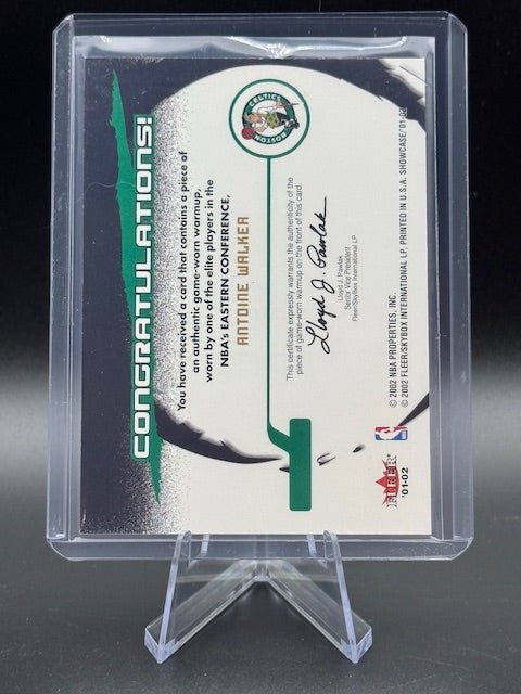 2001 - 2002 Fleer Showcase Beast From the East Antoine Walker Player Swatch Card - Curators Corner LLC
