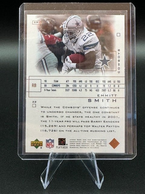 2001 Upper Deck Pros and Prospects Emmitt Smith #25 - Curators Corner LLC