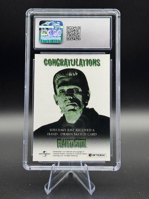 2006 Artbox Frankenstein Frightful Figures Chris Henderson Artist Sketch Card CGC 9 - Curators Corner LLC