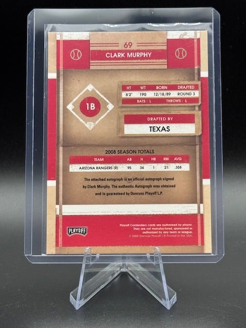 2008 Playoff Contenders Clark Murphy Autograph Rookie Card #69 - Curators Corner LLC