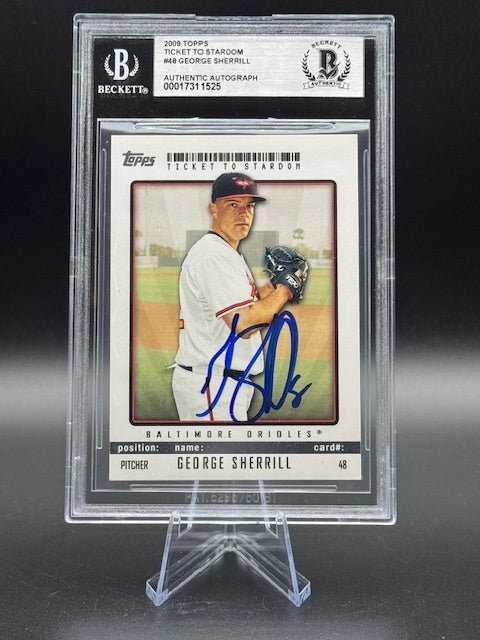 2009 Topps Ticket To Stardom George Sherrill Autographed Card #48 - Curators Corner LLC