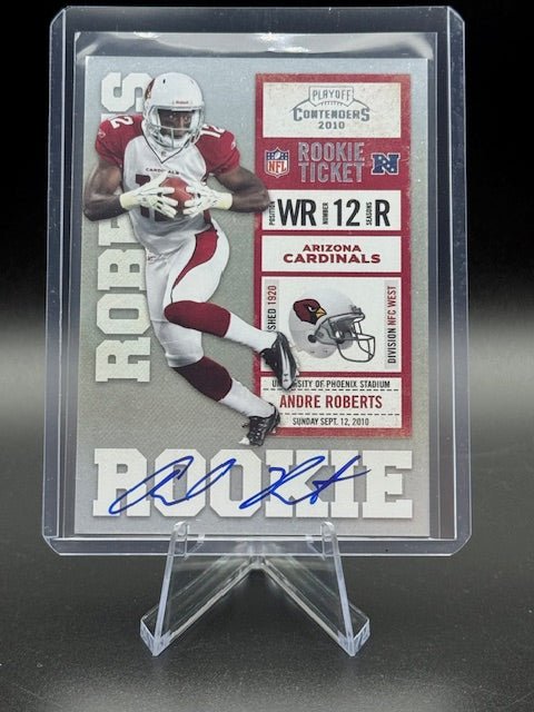 2010 Panini Playoff Contenders Rookie Ticket Andre Roberts Autograph Rookie Card #201 - Curators Corner LLC