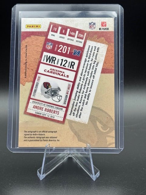 2010 Panini Playoff Contenders Rookie Ticket Andre Roberts Autograph Rookie Card #201 - Curators Corner LLC