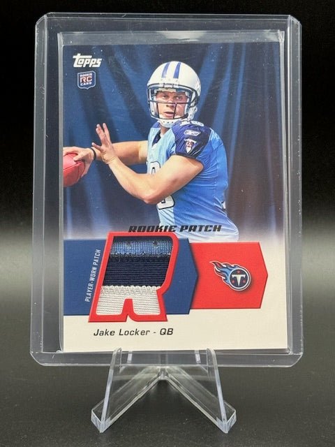 2011 Topps Rookie Patch Jake Locker Rookie Card #HRP - JL - Curators Corner LLC