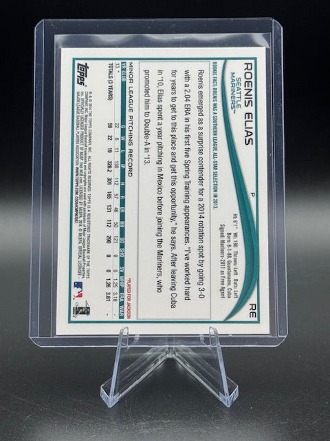 2014 Topps Chrome Roenis Elias Rookie Autograph Card #RE - Curators Corner LLC