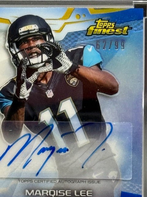 2014 Topps Finest Marqise Lee Relic Autograph 62/99 - Curators Corner LLC