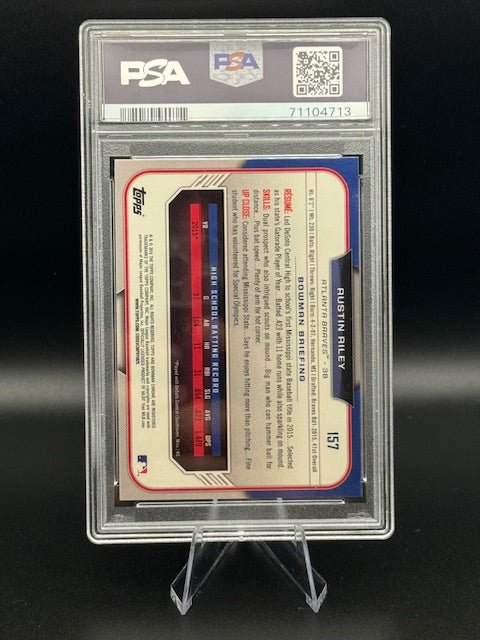 2015 AUSTIN RILEY CHROME - REFRACTOR #157 (PSA 9) - Curators Corner LLC