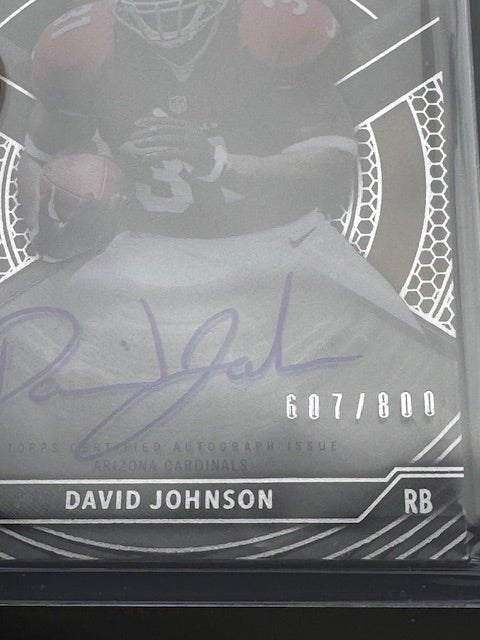 2015 Topps Strata Autographs David Johnson Autograph Rookie Card #SAD - JO Numbered 607/800 - Curators Corner LLC