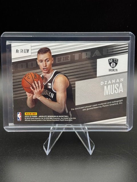 2018 - 19 Panini Absolute Memorabilia Dzanan Musa Tools of the Trade Four Swatch Signature Card #T4 - DZM Numbered 59/99 - Curators Corner LLC