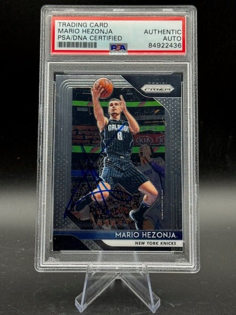 2018 - 19 Panini Prizm #257 Mario Hezonja Signed Card AUTO PSA/DNA - Curators Corner LLC