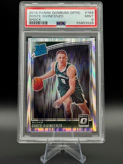 2018 Donruss Optic Rated Rookie Donte DiVincenzo Shock PSA 9 - Curators Corner LLC