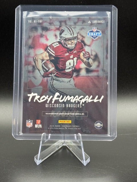 2018 Panini Luminance Troy Fumagalli Autograph Rookie Card #R1 - TRF Numbered 179/249 - Curators Corner LLC