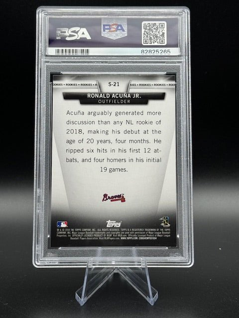 2018 Topps Update Salute Ronald Acuna Jr #S - 21 PSA 9 - Curators Corner LLC