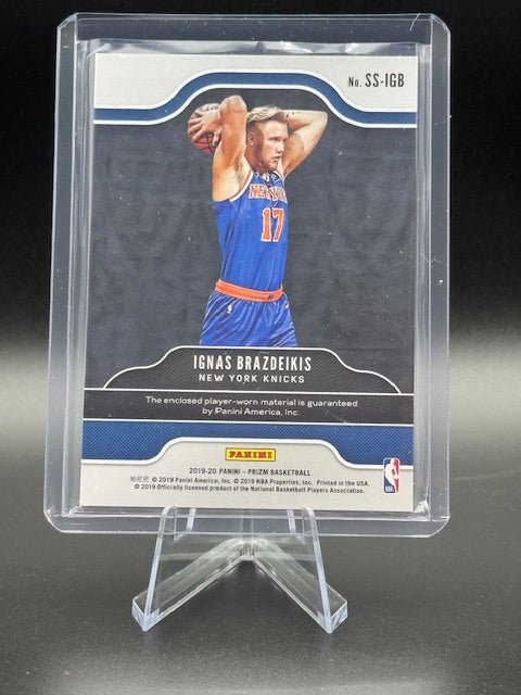 2019 - 20 Panini Prizm Sensation Swatches Ignas Brazdeikis Player Worn Swatch Card #SS - IGB - Curators Corner LLC