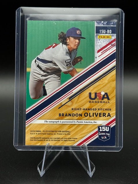2019 Panini Elite Extra Edition Brandon Olivera Signed Card 15U - BO #76/150 - Curators Corner LLC