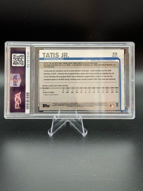 2019 Topps Fernando Tatis Jr. Rookie Card Graded PSA 9 Mint - Curators Corner LLC