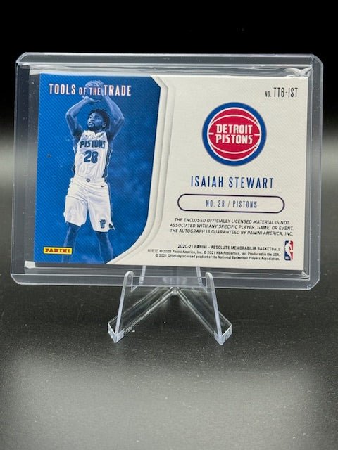 2020 - 21 Panini Absolute Memorabilia Tools of the Trade Isaiah Stewart Signed Card #TT6 - IST Numbered 030/199 - Curators Corner LLC