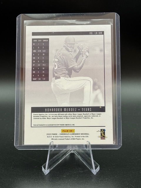 2020 Panini Chronicles Luminance Autograph Yohander Mendez Card LA - YM - Curators Corner LLC