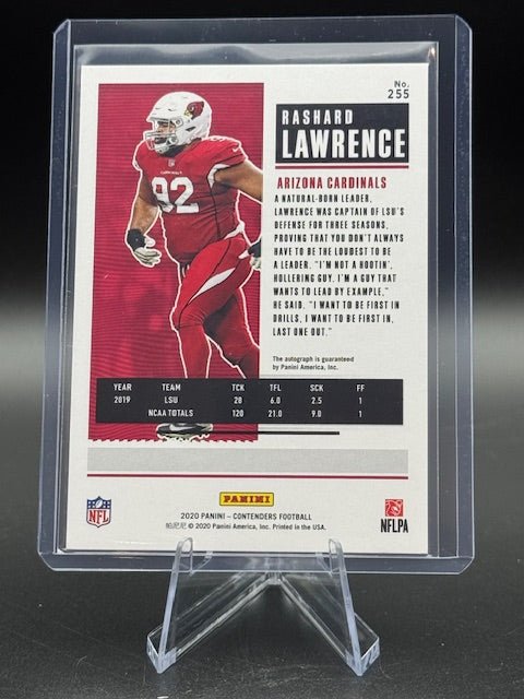 2020 Panini Contenders Football Rookie Ticket Rashard Lawrence Autograph Card #255 - Curators Corner LLC