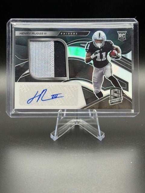 2020 Panini Spectra Prizm Henry Ruggs III Signature and Game Worn Patch Card #213 84/99 - Curators Corner LLC