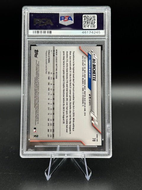2020 Topps #78 Bo Bichette Rookie PSA 9 - Curators Corner LLC