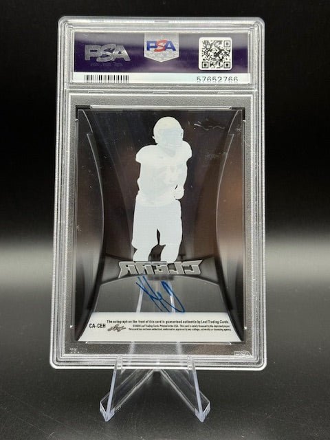 2020 Trinity Clear Autographs Clyde Edwards - Helaire Rookie Card #CA - CEH PSA 8 - Curators Corner LLC