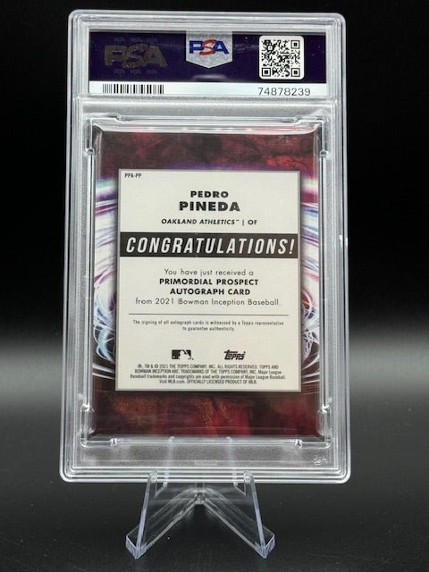 2021 Bowman Inception Primordial Prospects Autograph Pedro Pineda # PPAPP Mint9/Auto10 - Curators Corner LLC