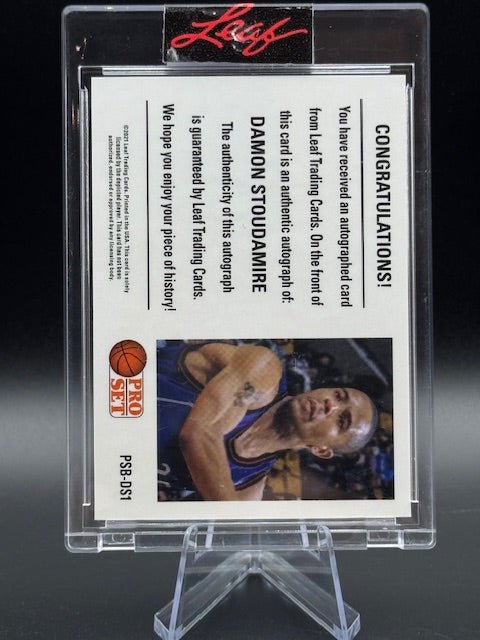 2021 Leaf Pro Set Basketball Damon Stoudamire Autograph Card #PSB - DS1 Numbered 12/12 - Curators Corner LLC