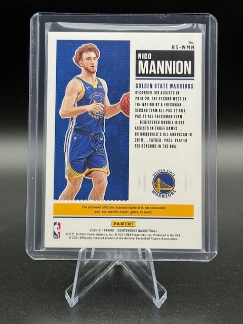 2021 Panini Contenders Rookie Material Nico Mannion #RS - NMN - Curators Corner LLC