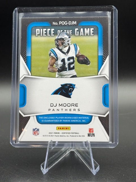 2021 Panini Piece of the Game DJ Moore Game Used Material Card #POG - DJM Numbered 089/249 - Curators Corner LLC