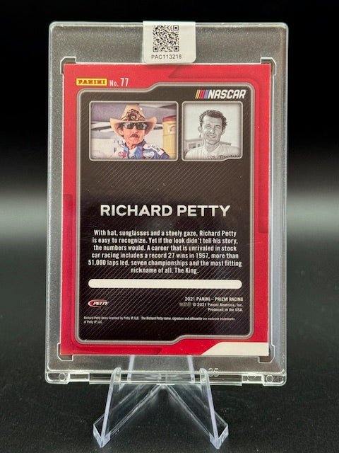 2021 Panini Prizm Richard Petty #77 Signed and Encapsulated - Curators Corner LLC