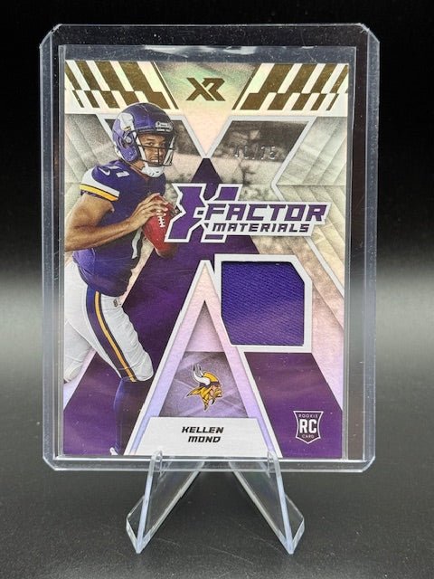 2021 Panini XR X - Factor Materials Kellen Mond Player Worn Swatch Card #XFM - KMO Numbered 40/75 - Curators Corner LLC