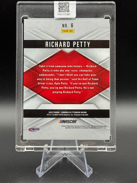 2022 Panini Chronicles Titanium Racing Richard Petty Autograph Card - Curators Corner LLC
