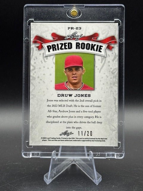 2023 Leaf Prized Rookie Druw Jones PR - 23 11/20 - Curators Corner LLC