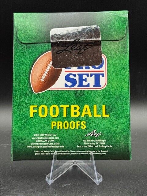 2023 Leaf Pro Set Metal Football Proofs Pack 1/1 proof card per pack - Curators Corner LLC
