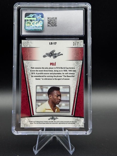 2023 Leaf Special Release Metal Legend Silver Pele #LS - 17 Number 3/7 CGC 9 - Curators Corner LLC