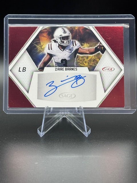 2023 Sage Collectables Autograph Zaire Barnes #A - ZB - Curators Corner LLC