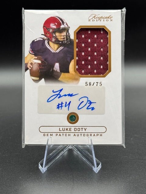 2024 Keepsake Edition Luke Doty Gem Patch Auto Numbered 58/75 - Curators Corner LLC