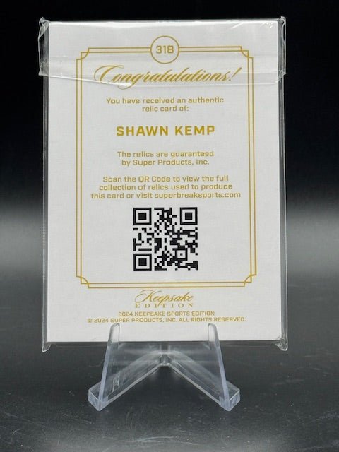 2024 Keepsake Multisport Shawn Kemp Gem/Relic #318 46/99 - Curators Corner LLC