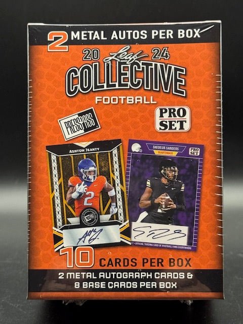 2024 Leaf Collective Football Blaster Box (2 AUTOS PER BOX) - Curators Corner LLC