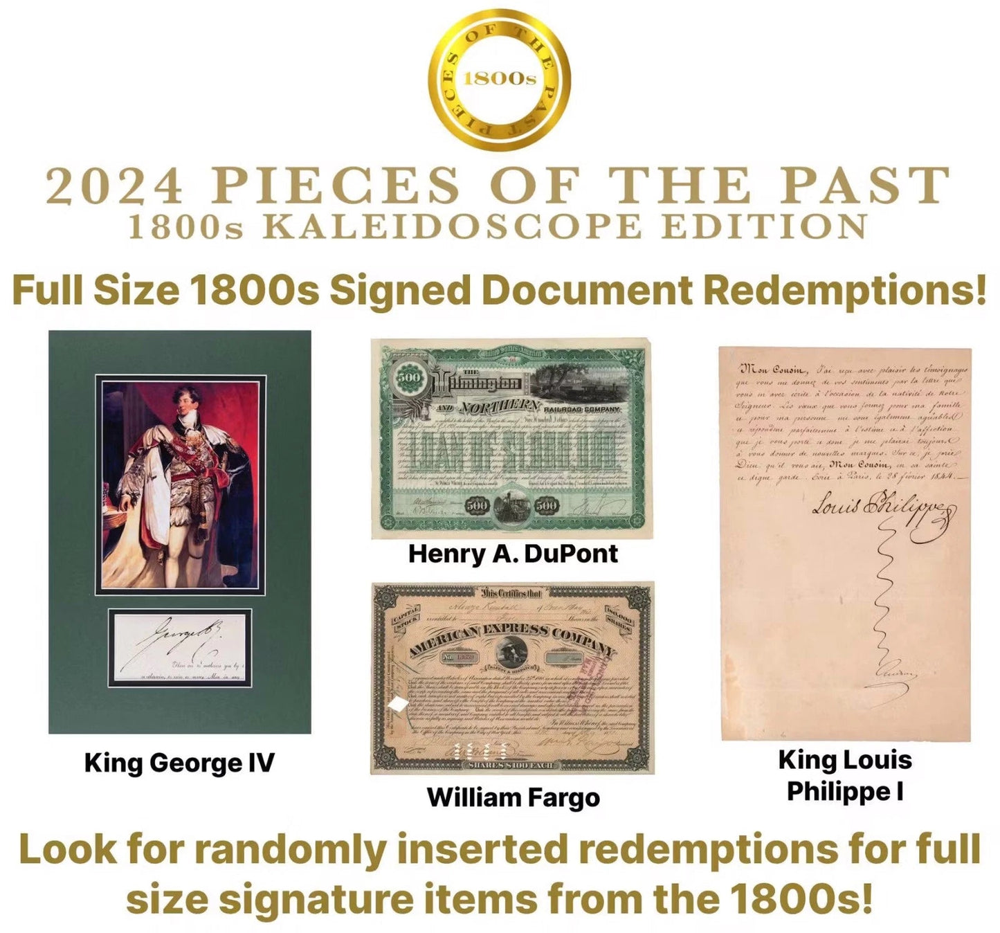 2024 Pieces of the Past 1800s Kaleidoscope Edition Hobby Box (FACTORY SEALED) - Curators Corner LLC