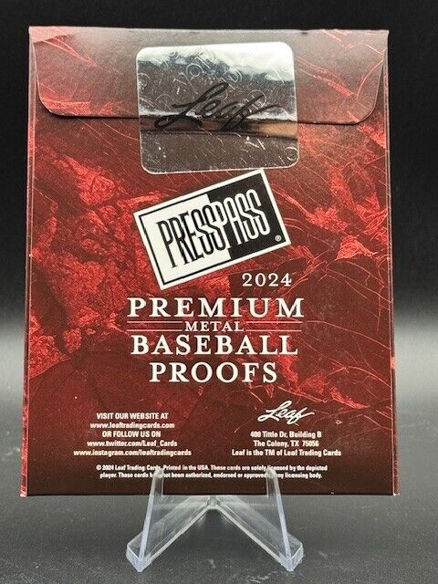 2024 Press Pass Premium Baseball Metal Proofs Pack Pre - Production Proof 1/1 - Curators Corner LLC