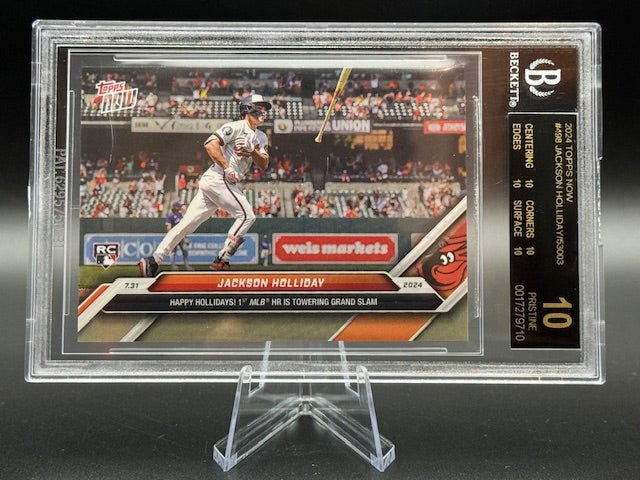 2024 Topps Now Jackson Holliday Rookie Card Grand Slam #498 BGS Black 10 - Curators Corner LLC