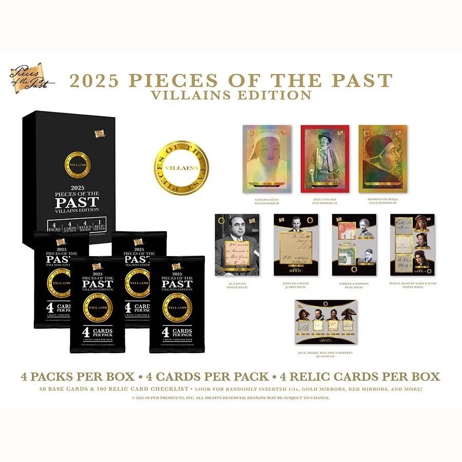2025 Pieces of the Past Villains Edition Box Factory Sealed - Curators Corner LLC