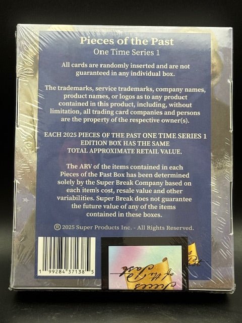 2025 Super Break Pieces of the Past One Time Series 1 Edition Hobby Box - Curators Corner LLC