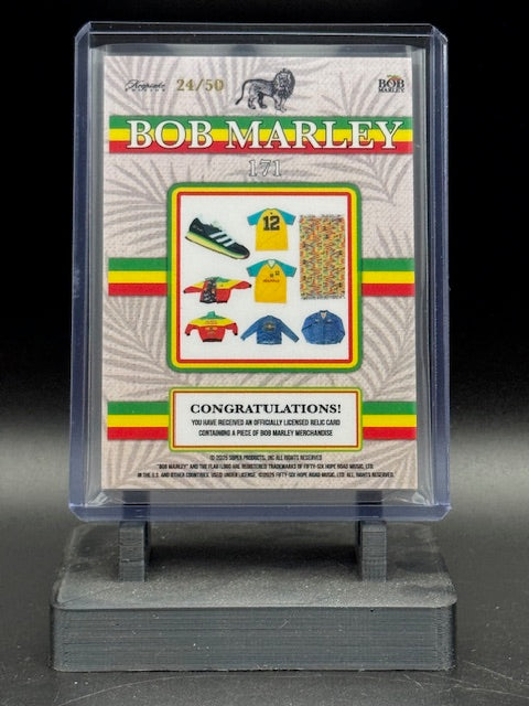 2025 Bob Marley Keepsake Die Cut "BOB" Relic Card 171 24/50